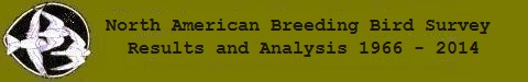 The North American Breeding Bird Survey Results and Analysis, 1966-2014