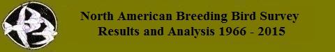 The North American Breeding Bird Survey Results and Analysis, 1966-2014