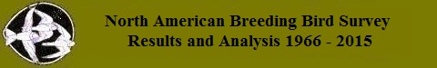 The North American Breeding Bird Survey Results and Analysis 1966-2015